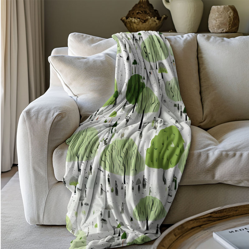 Wet Greenery - 1 pièce Sherpa Premium, L 60 po x l 50 po