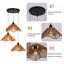 3 - Light Boho Rattan Farmhouse Pendant Light