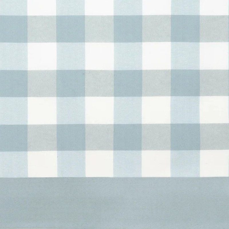 Ensemble de rideau à fenêtre et cantonnière Woven Trends Guydra, L 57 po x L 36 po, Bleu / blanc