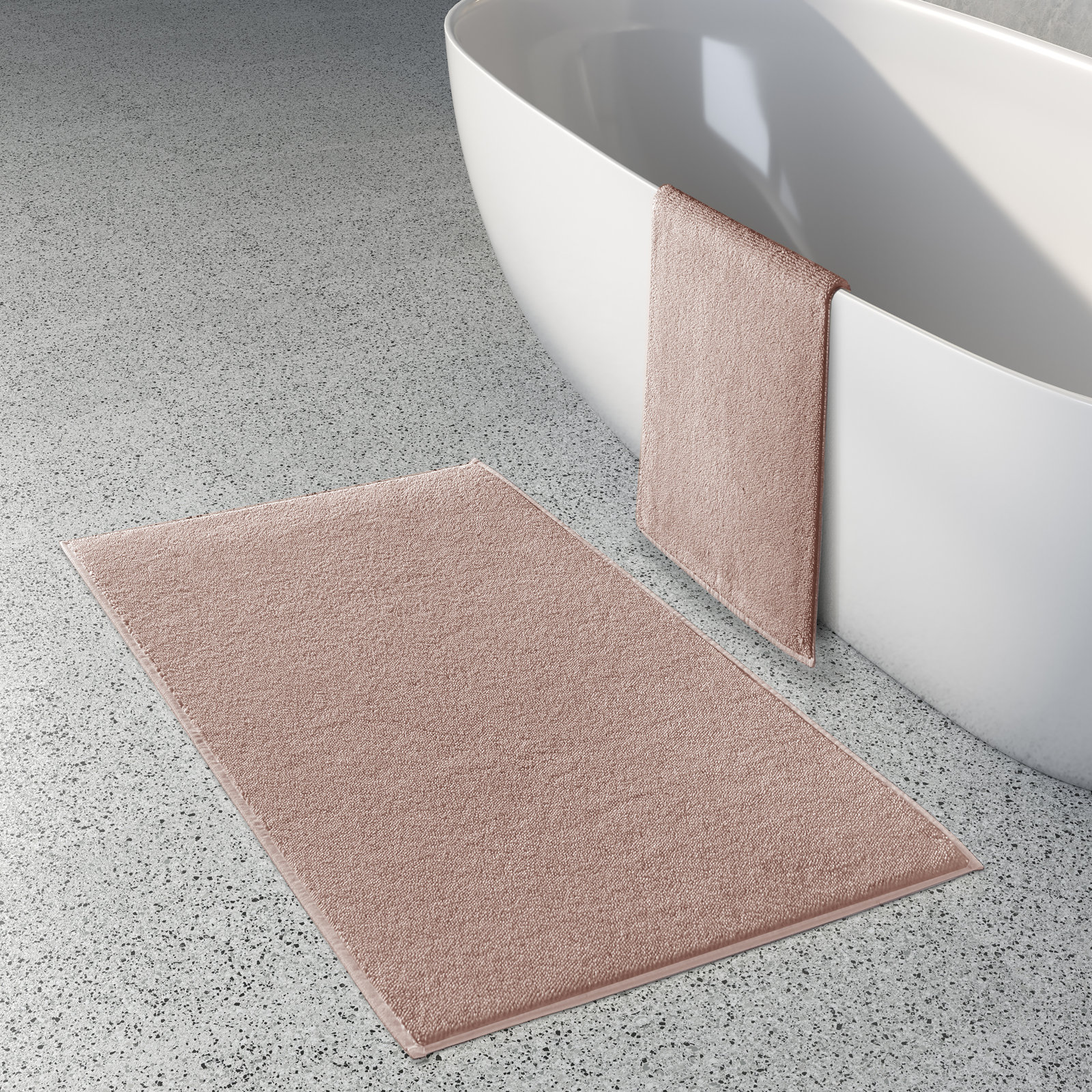 Linden - Bath Mat Bath Mat, 24" W x 40" L, Dusty Rose