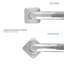 Barre d'appui 18 po Monarch Designer avec brides carrées, acier inoxydable satiné-130605287-130605291