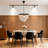 4-light Dimmable Modern Glass Chandelier