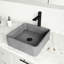 Lavabo vasque de salle de bain gris carré