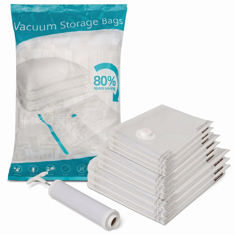 Heavy Duty Vacuum Storage Bags Multi Size Spacesaver Pouches for Travel and Wardrobe Organisation