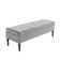 Safar Striped Ottoman Storage Bench – Upholstery Plush Velvet Shoe Bench with Black Turned Wooden Legs