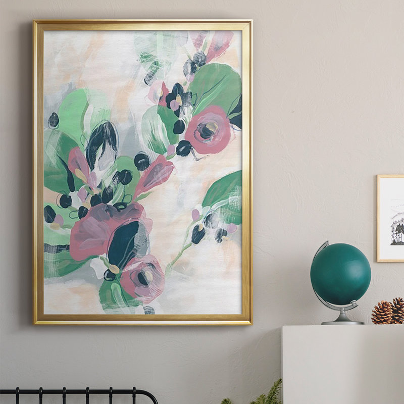 Tropical Branch Fresco II sur papier, Or, H 42,5 po x l 30,5 po x P 1 po