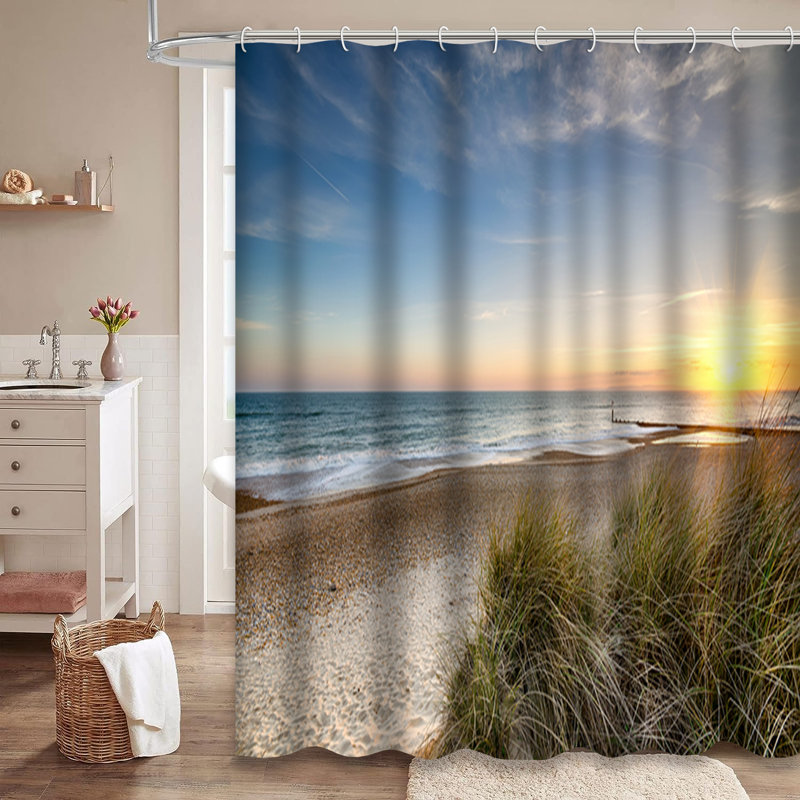 Rideau de douche Sunset Beach, L 72 po x l 72 po