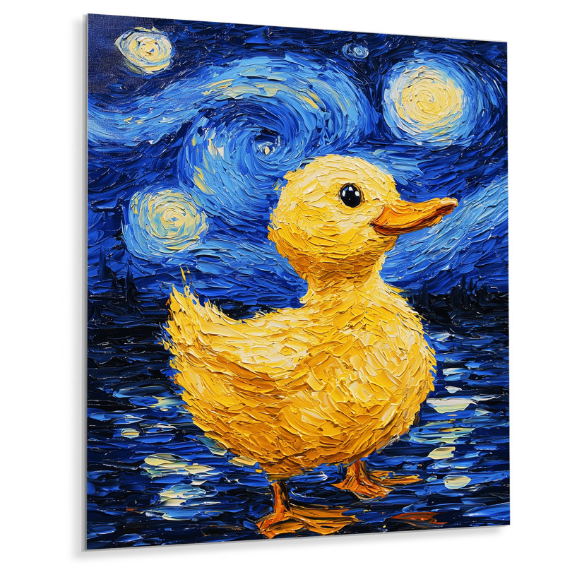 «Cute Duck» par Vincent I - animaux, impression sur métal, H 20 po x l 12 po