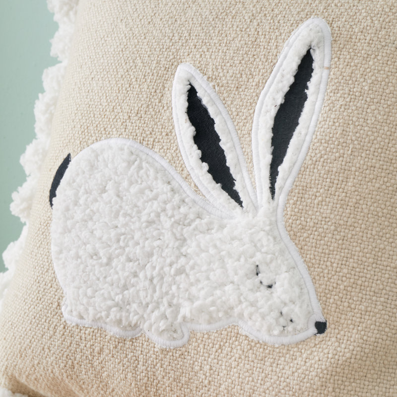 Country Hare Applique Cushion Cover