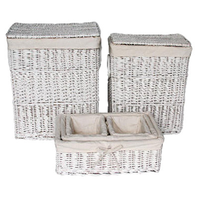 6 Piece Wicker Laundry Set