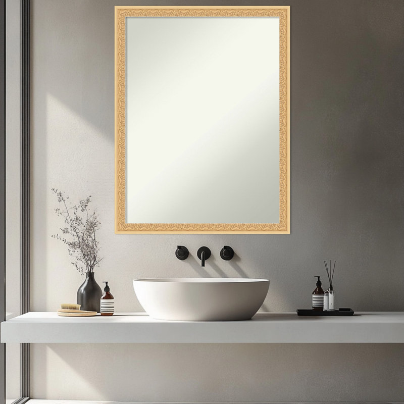 Miroir mural de salle de bain Bethany, 26 po x 20 po, Doré