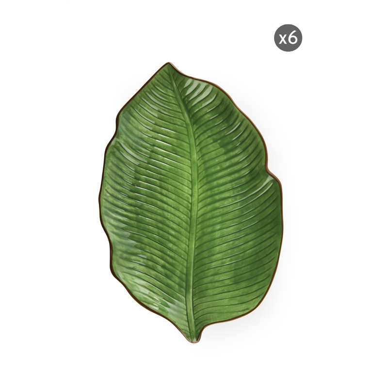 Excelsa Foliage Ceramic Platter