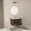 Meuble-lavabo mural 30 po avec lavabo flottant à deux tiroirs avec lavabo intégré en céramique