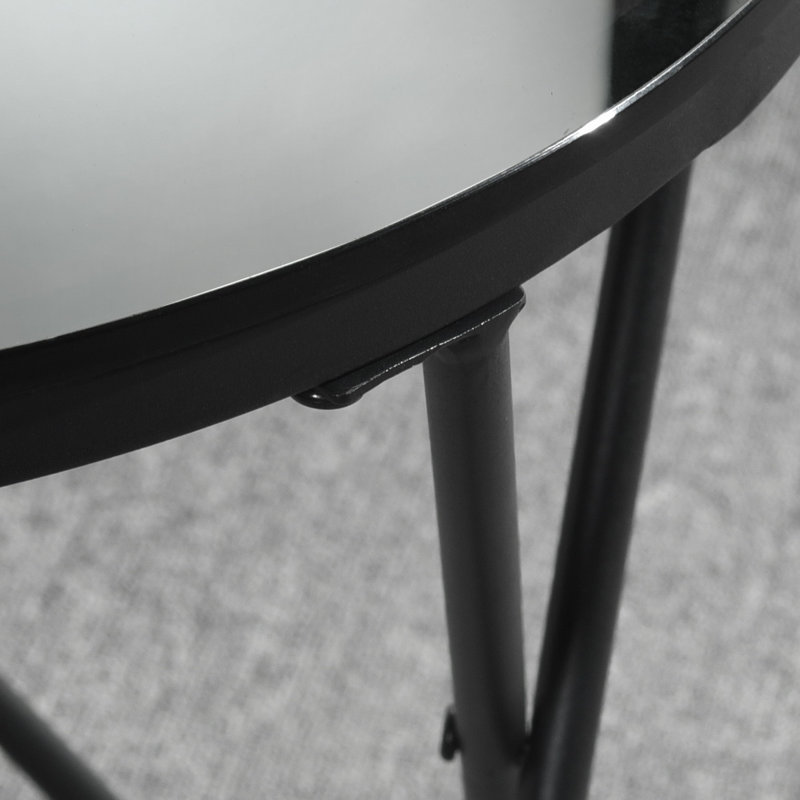 Jyhiem Glass Top Cross Legs End Table