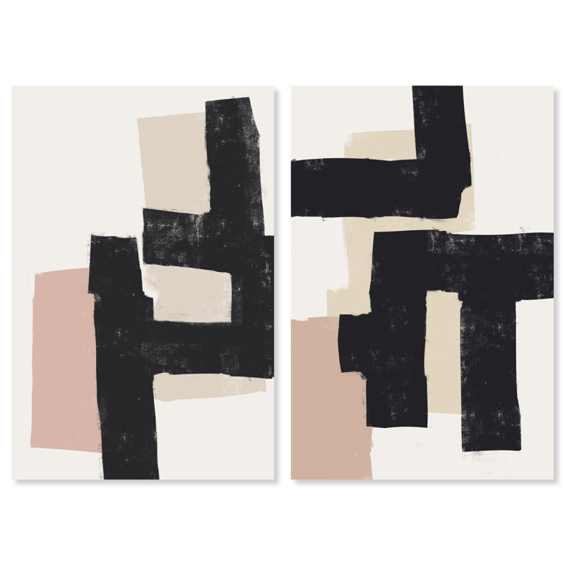 Nowhere Set Abstract Canvas Print by Oliver Gal, Black Frame, 10 x 15, 24"H x 36"W, Gallery Wrapped
