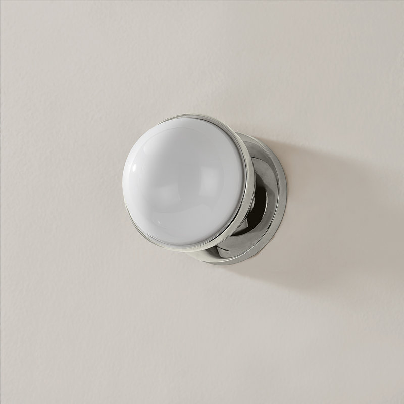 Meuble-lavabo 1 lumière Amy, Nickel poli