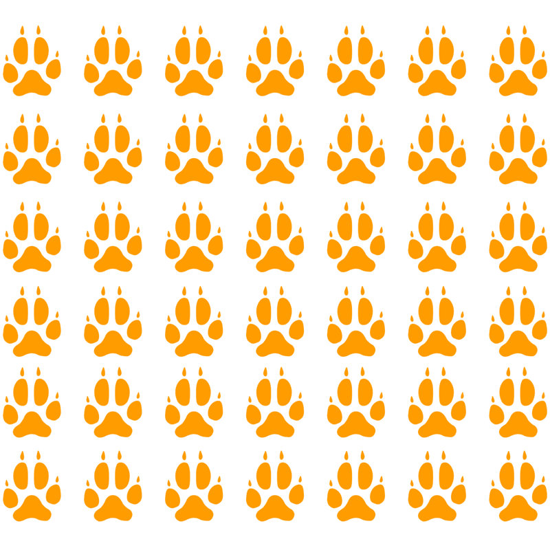 Décalcomanie murale empreintes Cochran, Orange