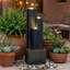 Fontaine d'extérieur moderne autoportante avec lumières à DEL pour décoration de jardin et de patio