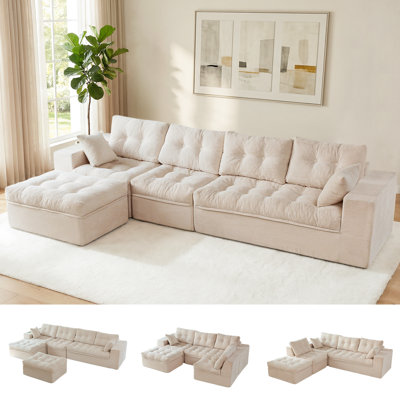 Canapé modulaire Corduroy Cloud, canapé modulaire combiné 4-en-1