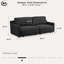 Canapé-lit convertible Serta Gabi 90,2 po (229,7 cm) Queen Size, pliable et compact, en chenille-106948655