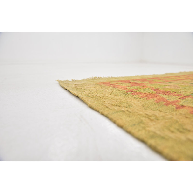 Tapis de zone en laine noué la 3 pi 5 po x 5 pi one-of-kind main Elland