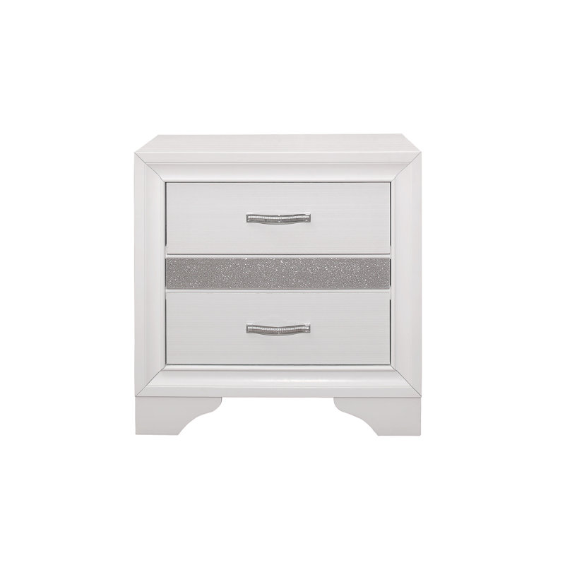 Ensemble de chambre avec grand lit plateforme 3 pièces, Blanc