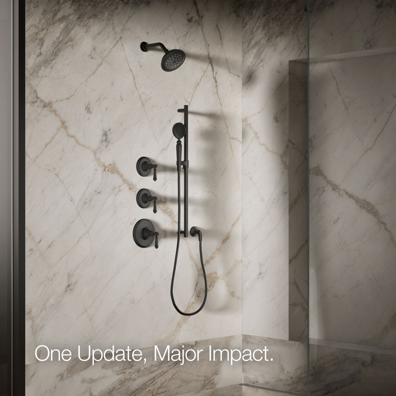 Artifacts Full/Standard Fixed Shower Head with Katalyst Air Induction Spray, Matte Black