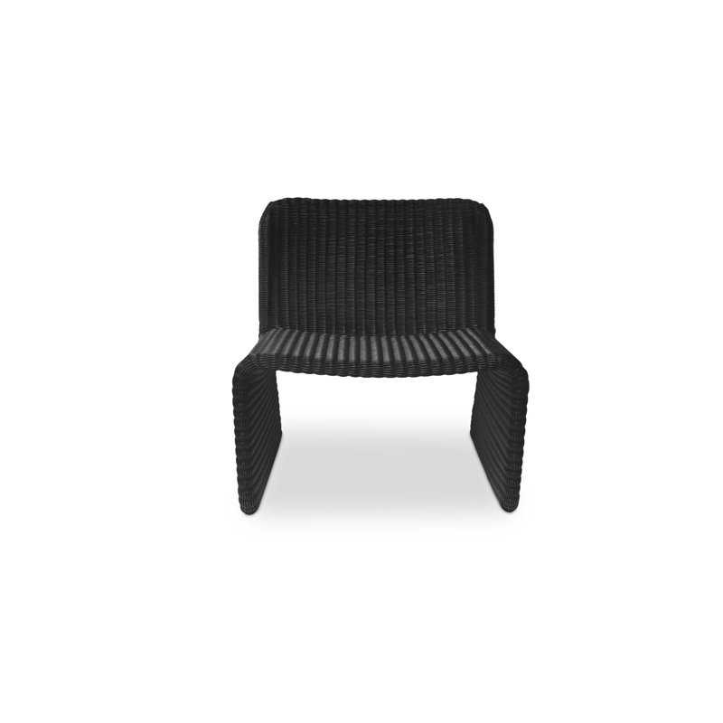 Ella Outdoor Accent Chair Charcoal, Black