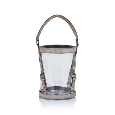 Alyissa Hair-On-Hide Glass Hurricane / Ice Bucket