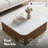 Kirtin Square Marble Cocktail Table With Gold Accent Base-596848123