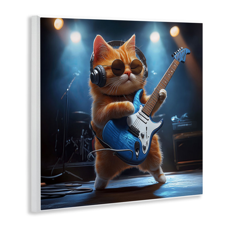 Plaque de chat en forme de guitare, par Jim Baldwin