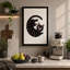 Striped Cat Crescent Retro - Wrapped Canvas-1475241360-1475241374