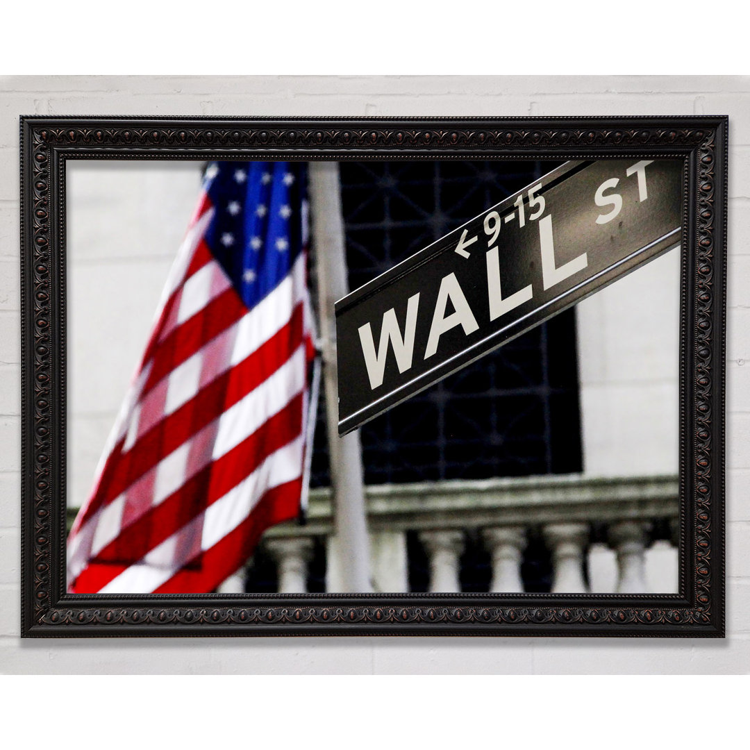 Wall Street Flag - Einzelner Bilderrahmen Kunstdrucke