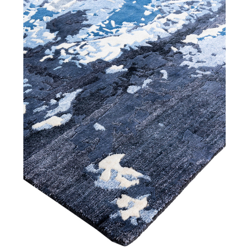Overdyed One-of-a-Kind Rectangle 8'1" X 10'1" Hand Knotted Area Rug