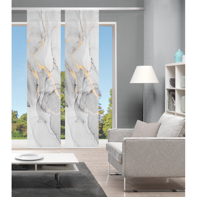 Peebles Semi Sheer Curtain Panel Pair, Grey