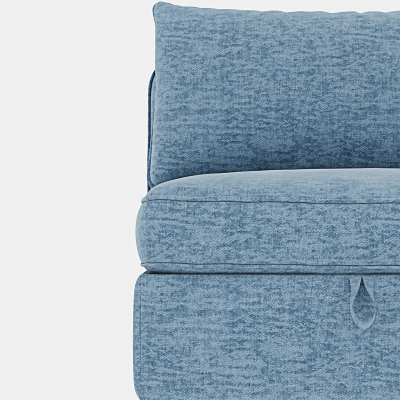 Modular Sectional Sofa, Antique Blue Chenille