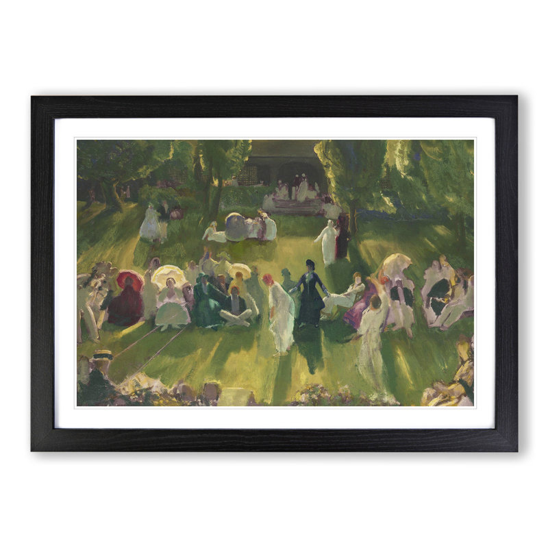 Tennis at Newport Vol.1 by George Bellows - Picture Frame Painting, Black, 48cm H x 65cm W x 2cm D