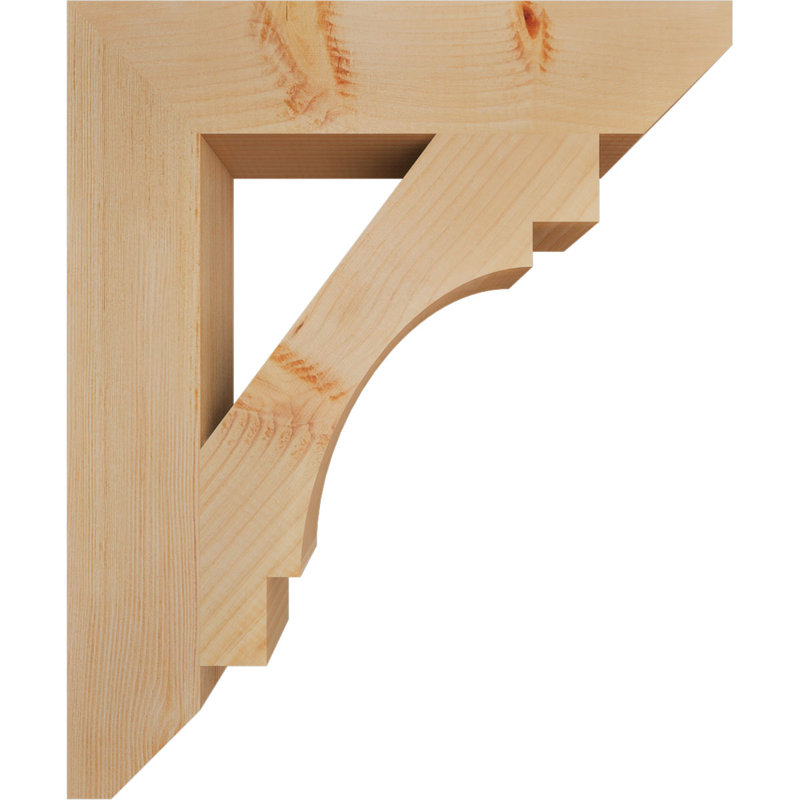 Support en bois / corbeau, Douglas (lisse), H 24 po x l 3,5 po x P 20 po