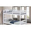 Transitional Twin Over Bunk Bed, White Finish, Arch Design, Solid & Engineered Wood, Joint, Simple Assembly Slat Style, Insert Lock, Bedroom