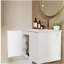 Ensemble de meuble-lavabo mural 24 po avec lavabo, portes doubles, charnières à fermeture en douceur, cuve en céramique, assemblage facile, poignée longue en métal doré, espace de rangement, blanc brillant-1936311177