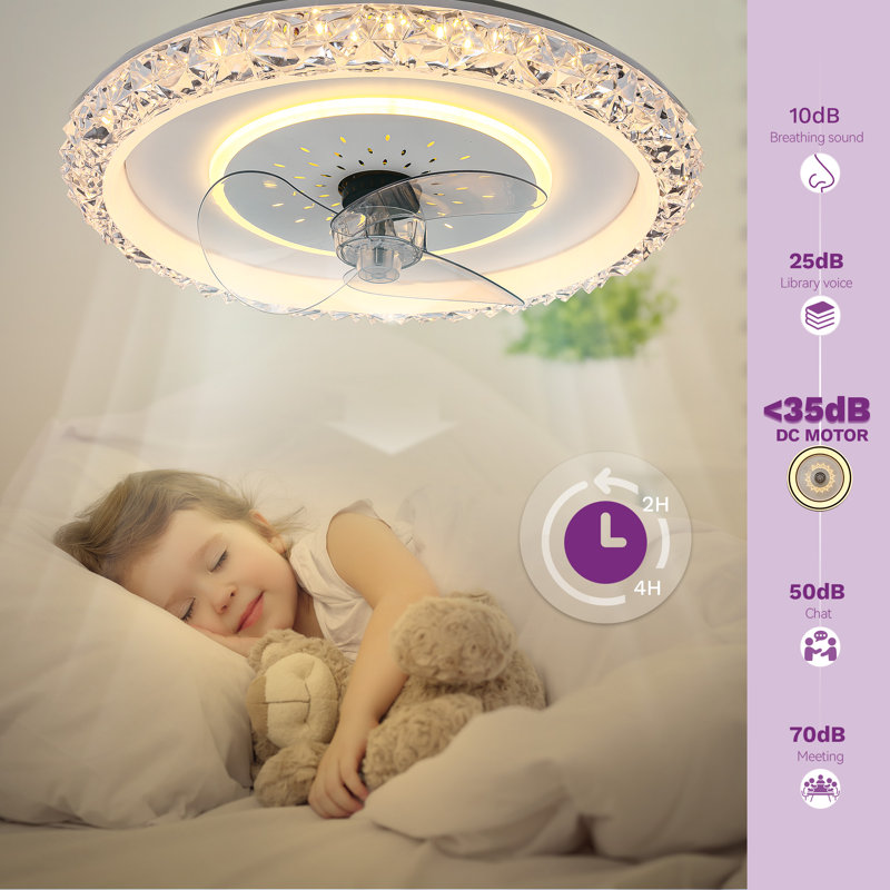Fermato Ceiling Fan with LED Lights