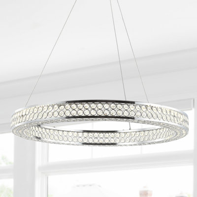 Monthamre Dimmable LED Wagon Wheel Chandelier
