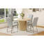 PU Padded Dining Chair Set With Round Roman Column Table, Storage Included, Suitable For Restaurants/Cafés-1782633