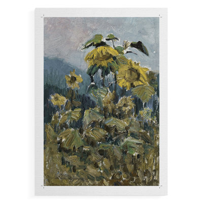 Imprimé floral rétro CCXLIV - reproduction de toile seulement - non encadrée