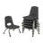 8" Stack Chair with Ball Glides 6-Pack-128716067