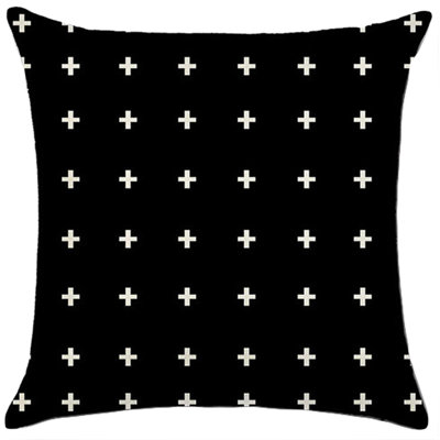 (With Or Without Inserts) Set of 2 Square Geometric Pattern Pillows