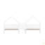 Lit plateforme simple double avec tête de lit en forme de maison et table de chevet intégrée-1859040836