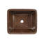 17" Rectangle Skirted Vessel Hammered Copper Sink