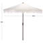 Parasol à franges inclinables 108 po Winnie-618770798