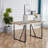 Rustic Industrial Rectangular Wood Dining Table For 4-6 Person, With 1.5" Thick Engineered Wood Color Tabletop And Black Metal Legs,Desk For Kitchen Dining Living Room, 55.1" X 31.4"X 29.9"1529W115172